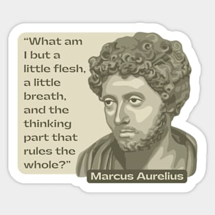 Marcus Aurelius Portrait and Quote Sticker